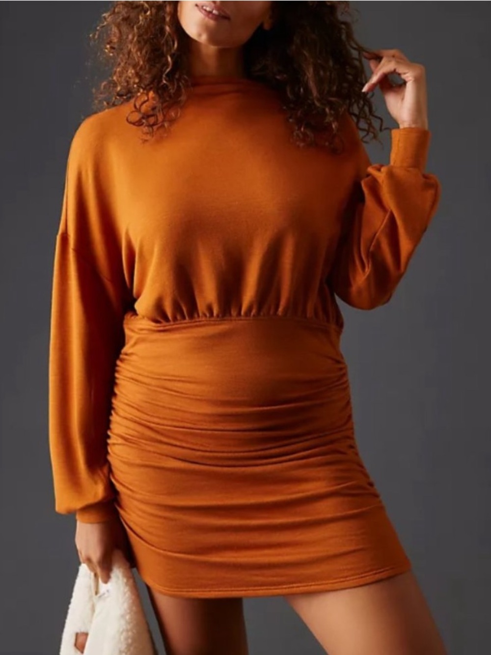Daily Practice By Anthropologie Long Sleeve Burnt Orange Dress NWT